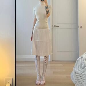 Brandy melville white lace trim